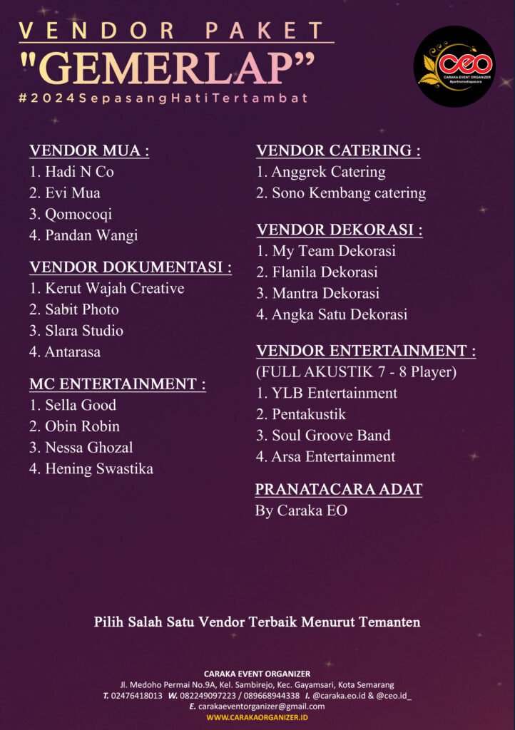 0. Daftar Vendor Gemerlap